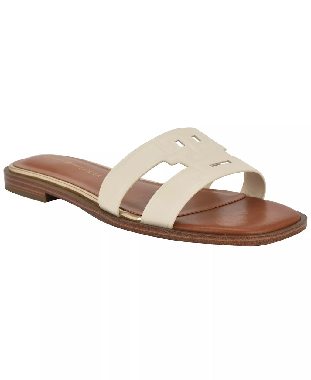 Terenz Logo Strap Flat Slide Sandals