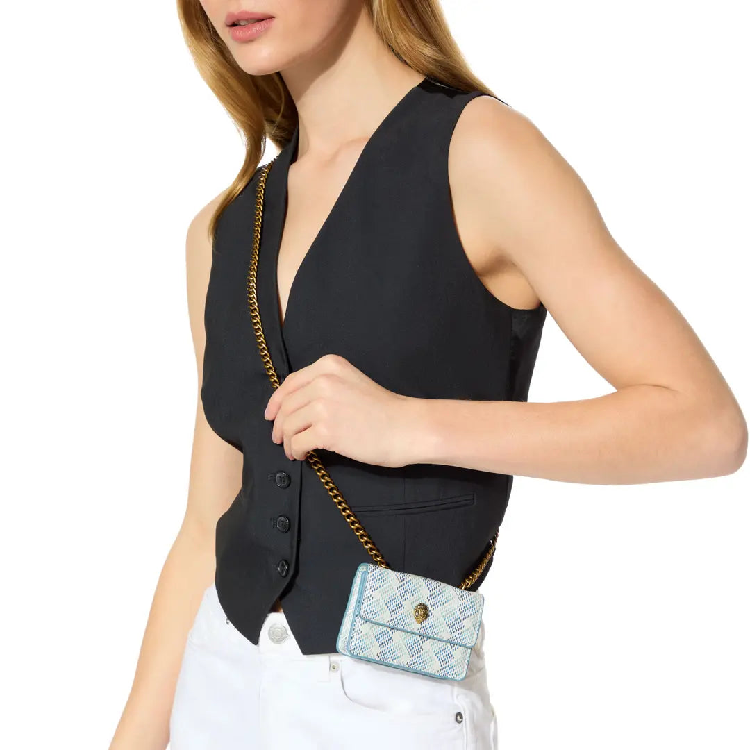 Micro Camden Bag White Comb Canvas