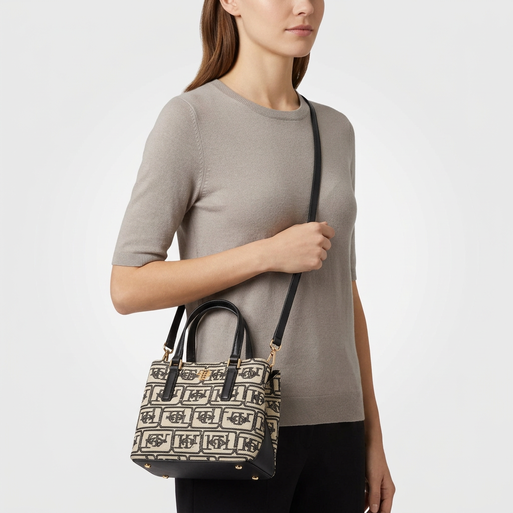 Monogram Dinky Dorrie Shoulder Bag - Black