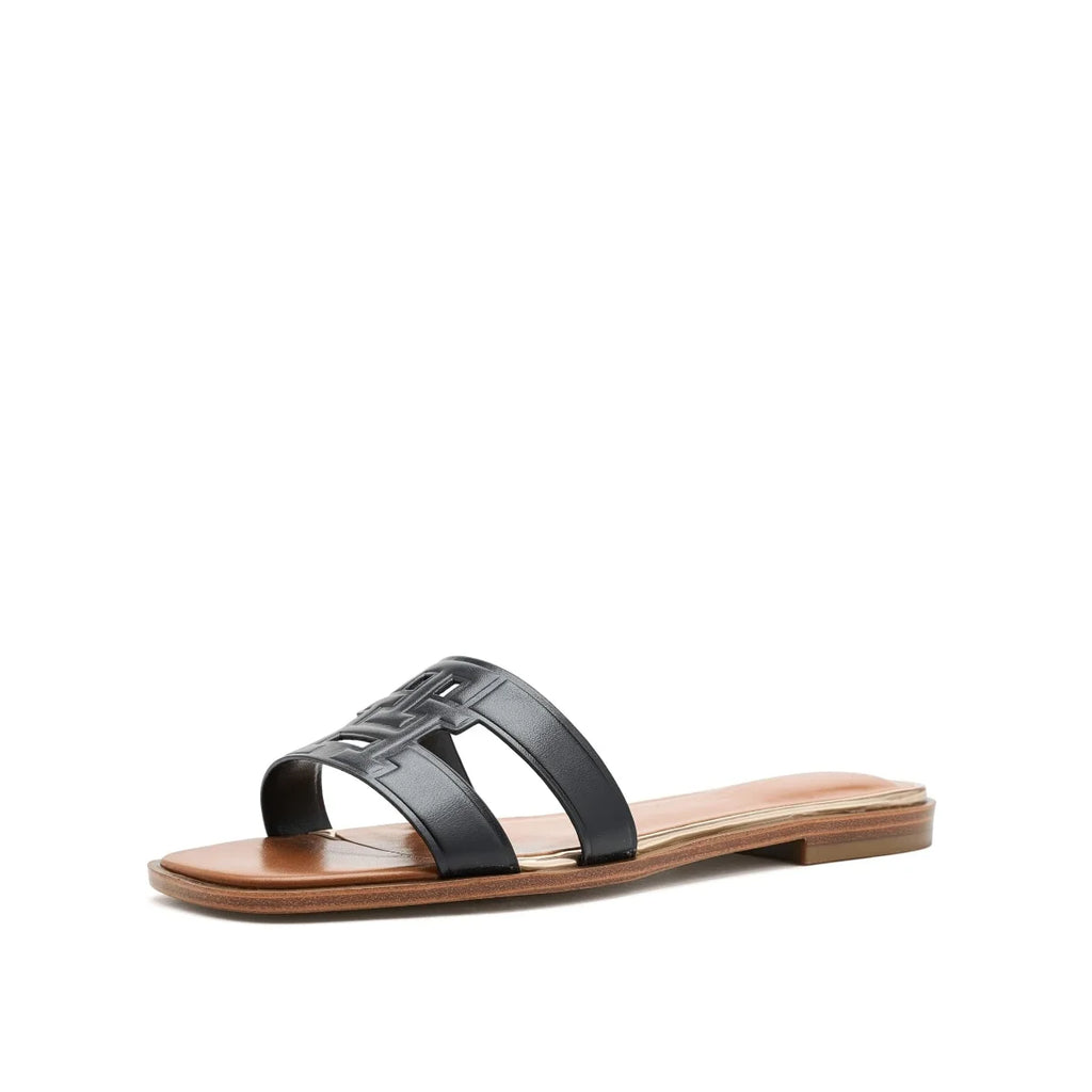 Women's Terenz Logo Strap Flat Slide Sandals