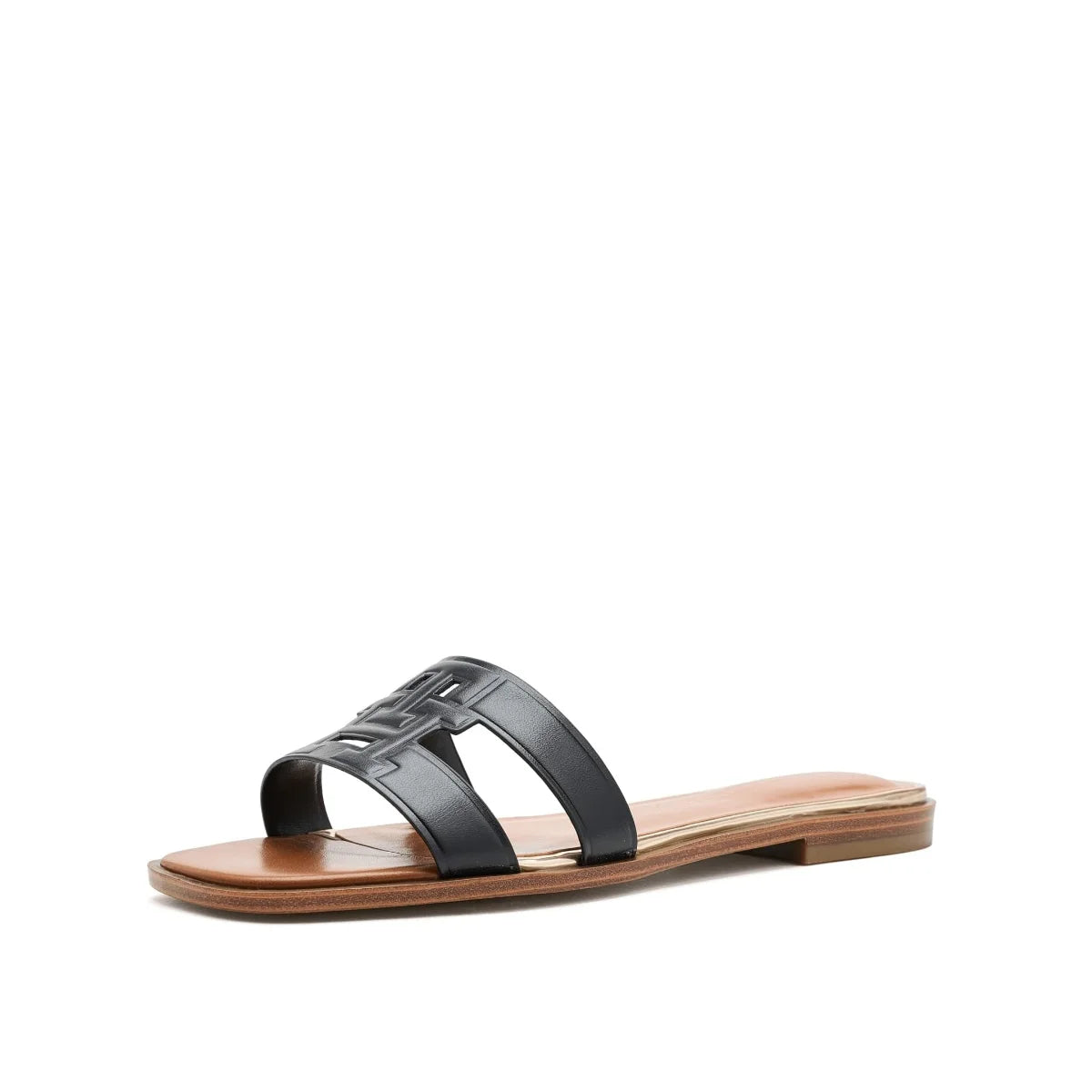Women's Terenz Logo Strap Flat Slide Sandals