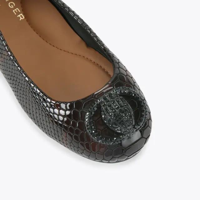 Chelsea Ballerina Black Snake Print