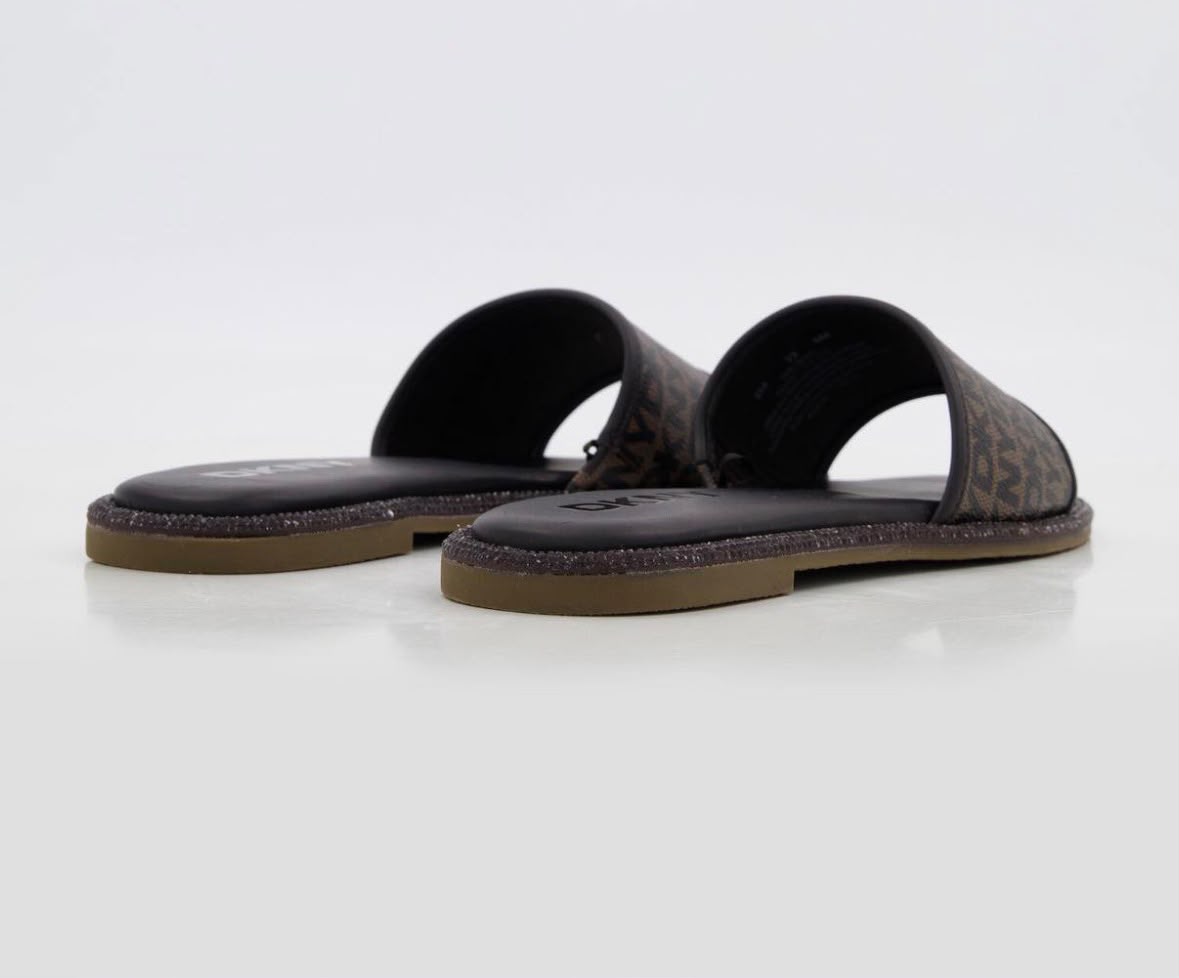 Badin Slide Flat Sandals Brown