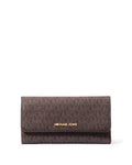 Jet Set Large Logo Tri-Fold Wallet - Brown