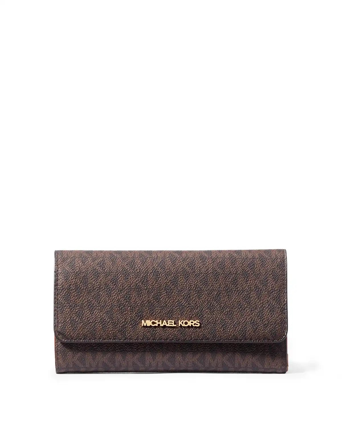 Jet Set Large Logo Tri-Fold Wallet - Brown