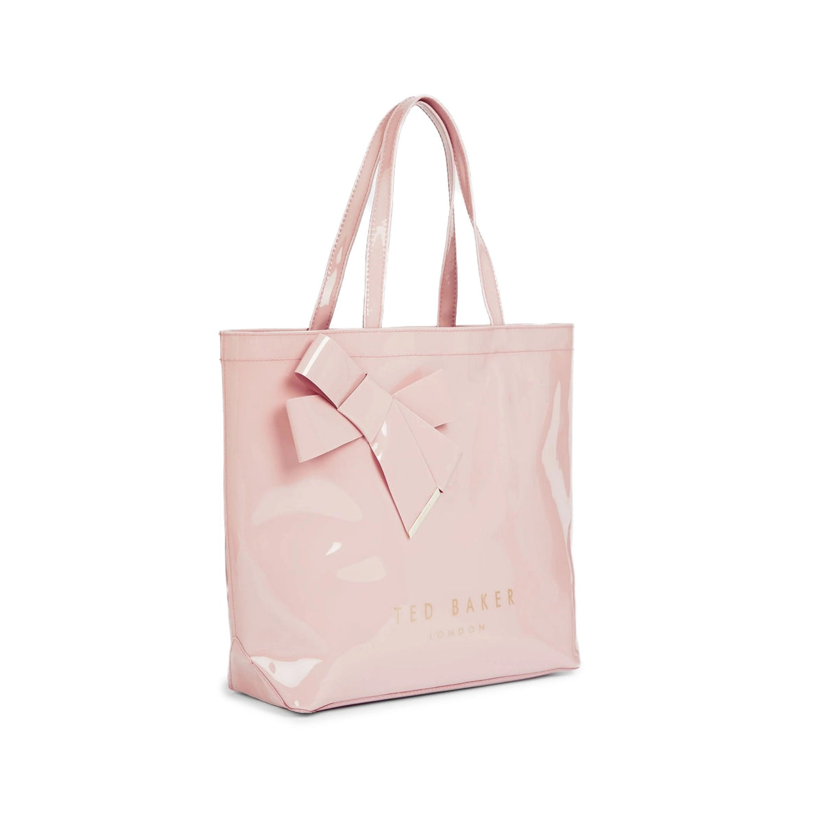 Knot Bow Vinyl Icon Tote Bag - Pale Pink