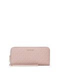 Jet Set Travel Large Signature Logo Continental Wristlet - Powder Blush