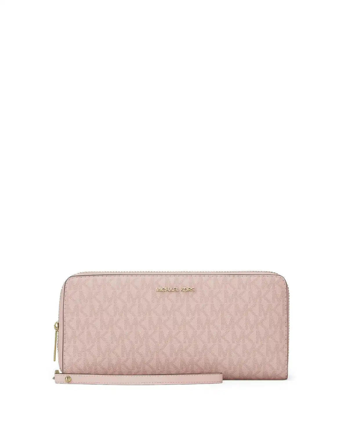 Jet Set Travel Large Signature Logo Continental Wristlet - Powder Blush