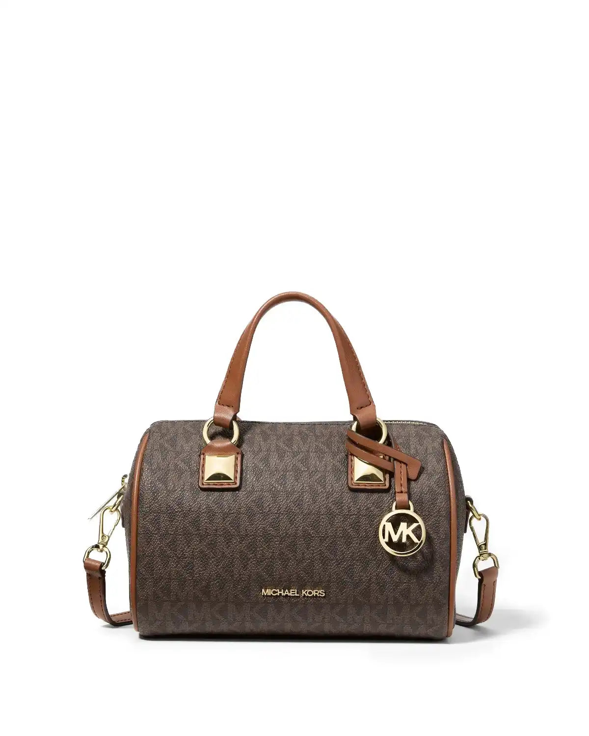 Grayson Small Signature Logo Duffel Crossbody Bag - Brown