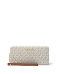 Jet Set Travel Large Logo Continental Wristlet - Vanilla