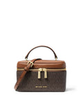 Vivi Small Signature Logo Vanity Crossbody Bag - Brown