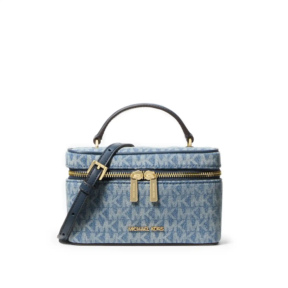 Vivi Small Signature Logo Vanity Crossbody Bag - LT VTBLU WSH