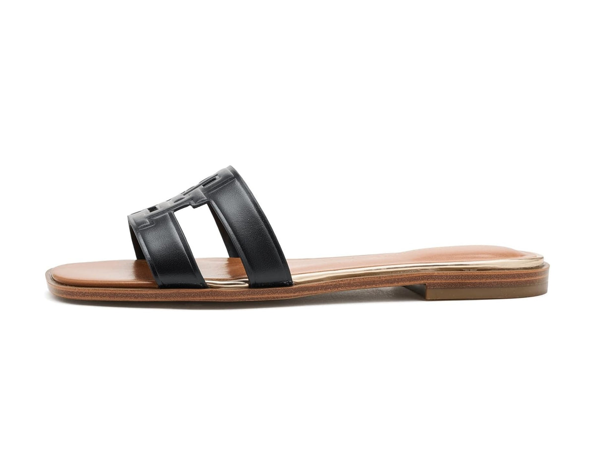 Women's Terenz Logo Strap Flat Slide Sandals