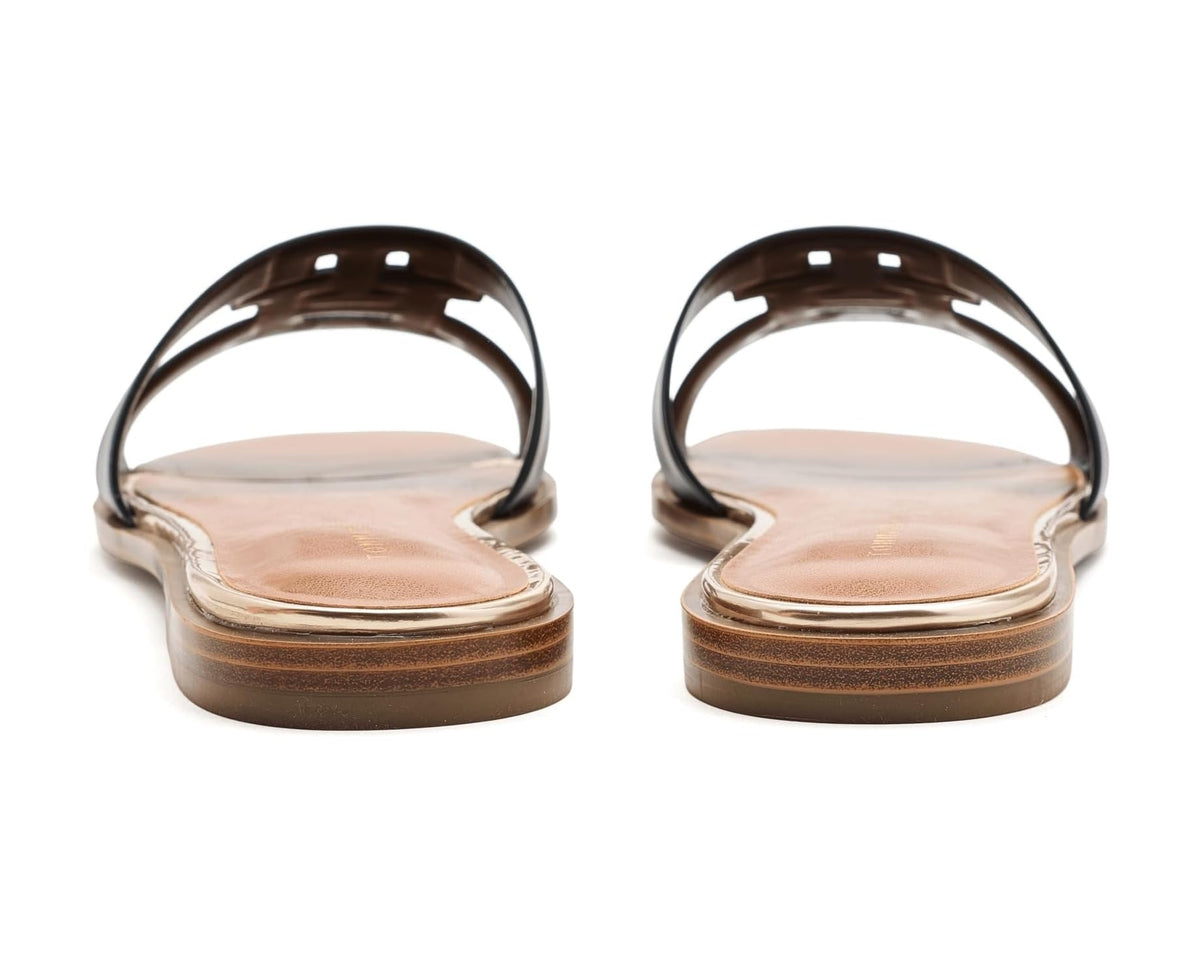 Women's Terenz Logo Strap Flat Slide Sandals