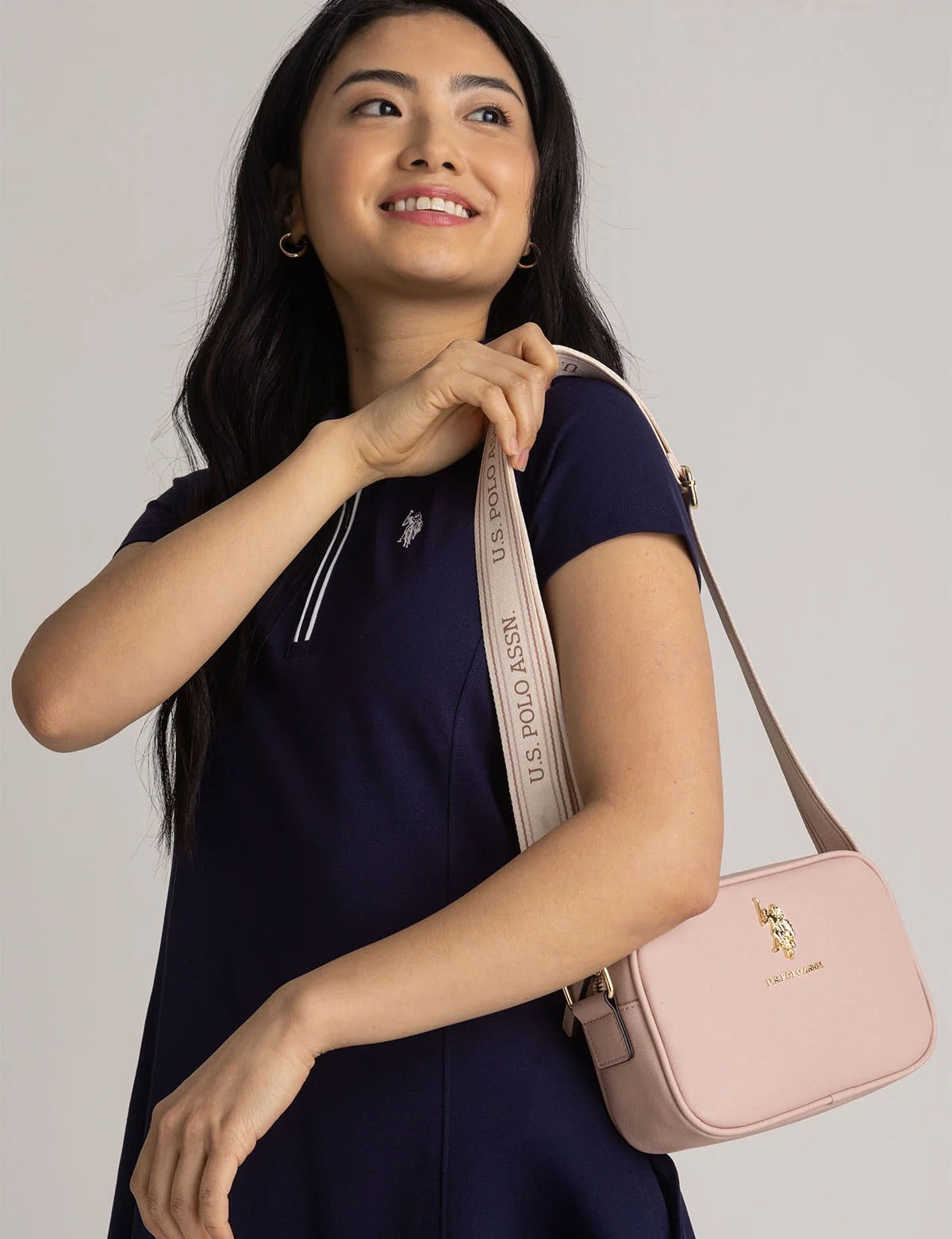 Classic Zip Crossbody Bag - Blush