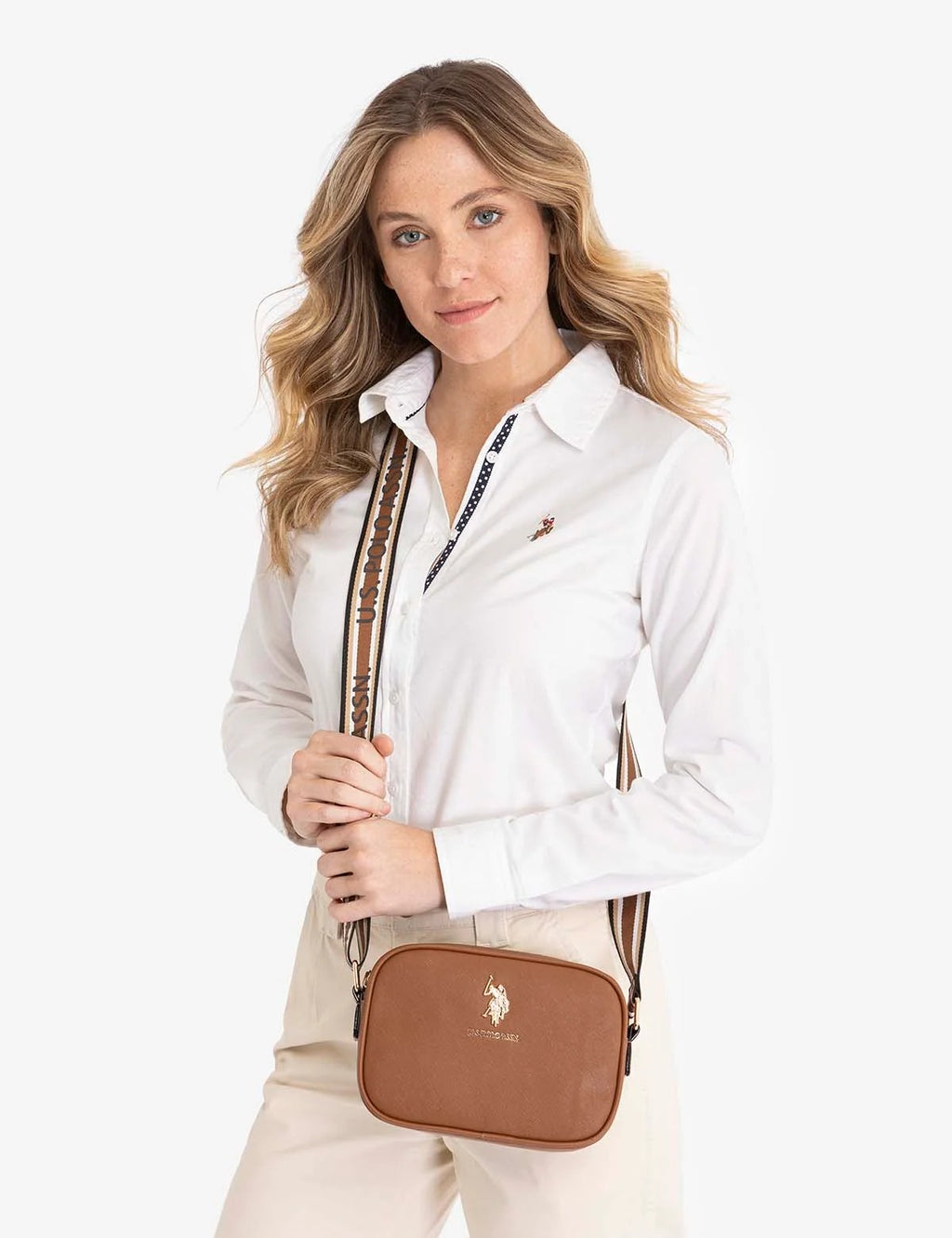 Classic Zip Crossbody Bag - Cognac