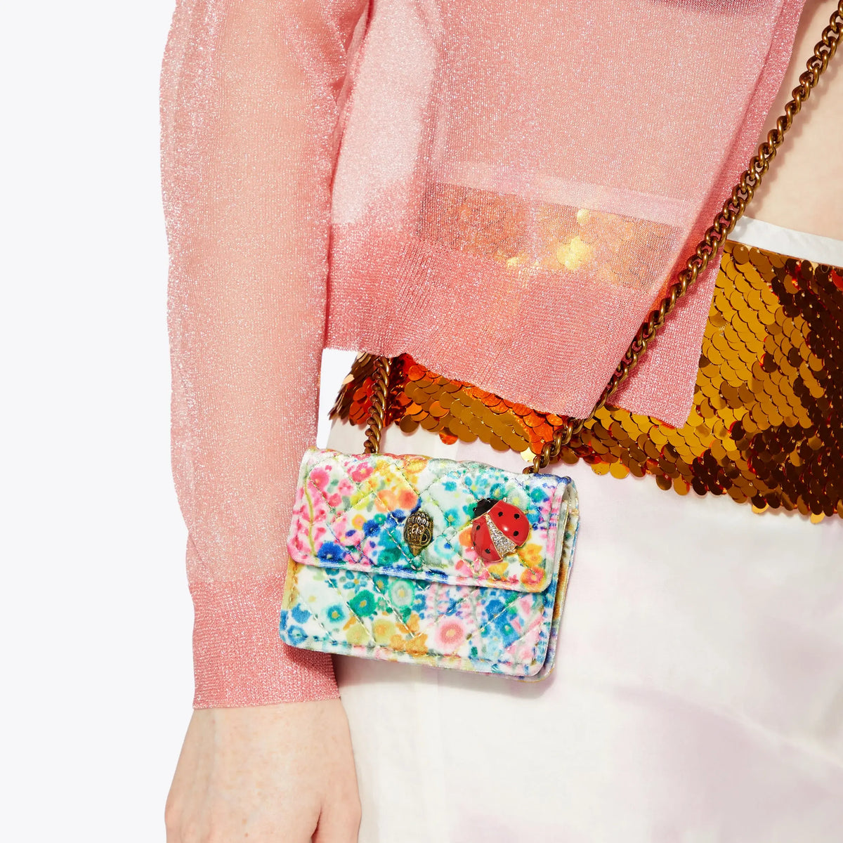 Floral Couture Micro Kensington Bag
