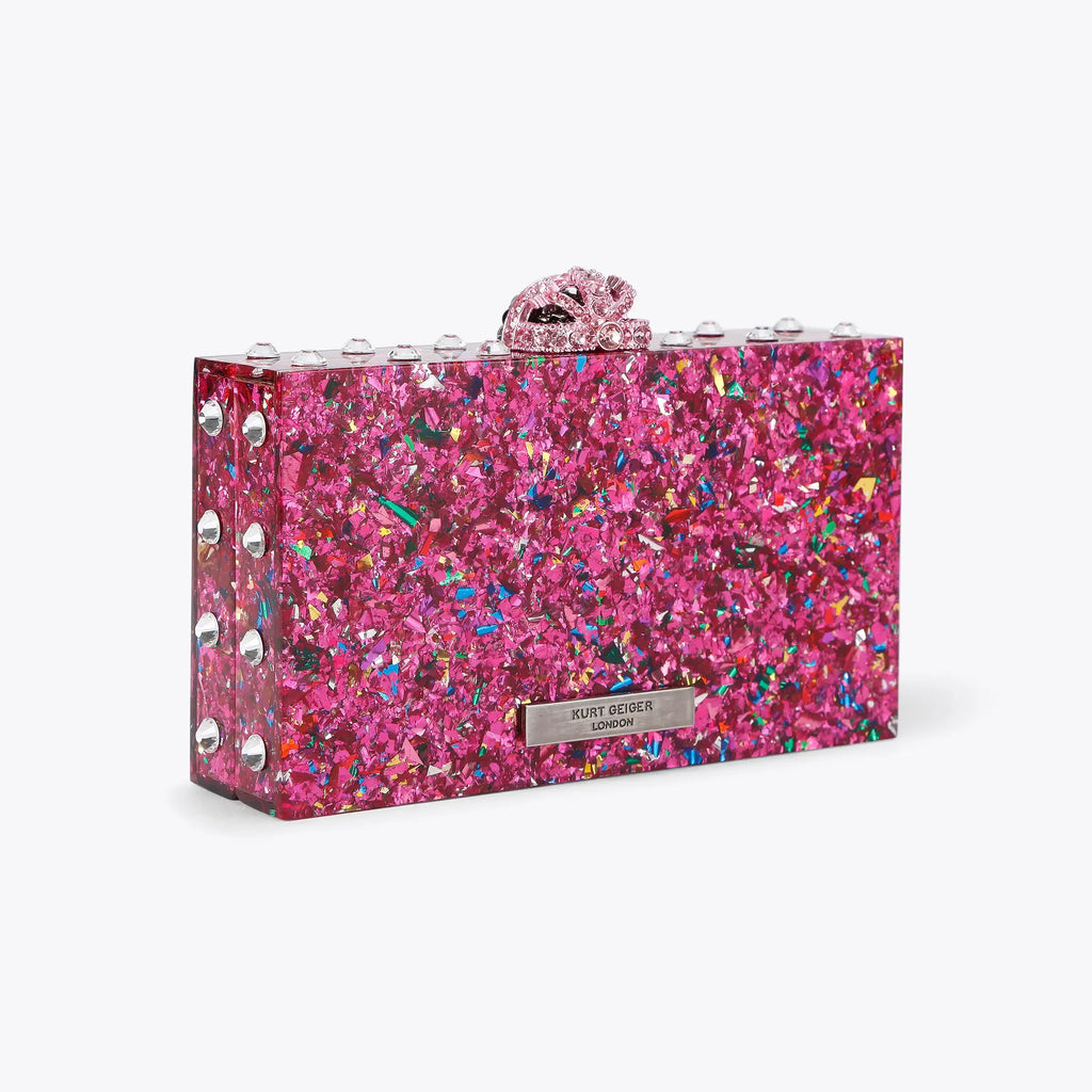 London Box Clutch Bag Pink