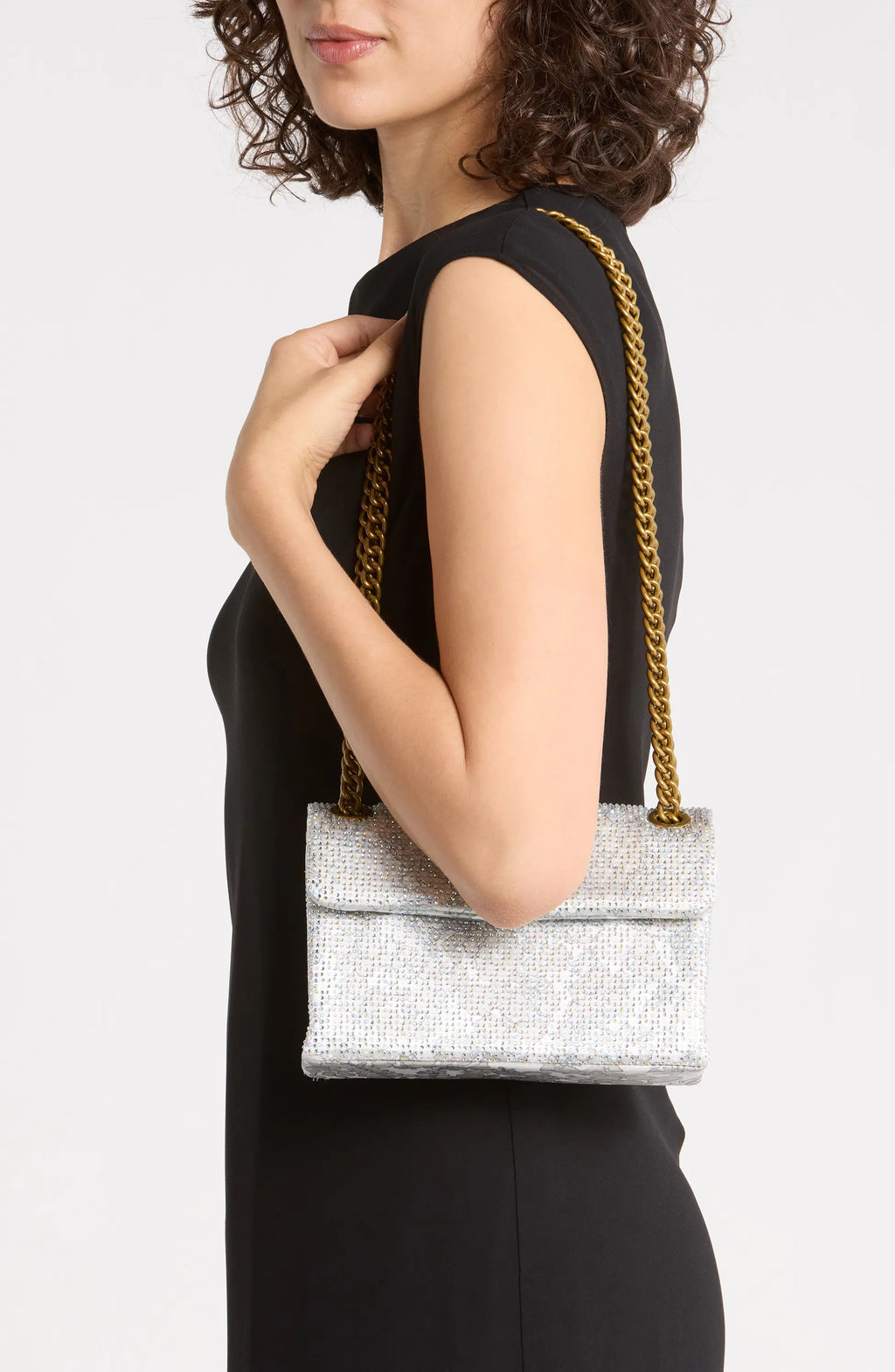Mini Fabric Kensington Crystal Crossbody Bag