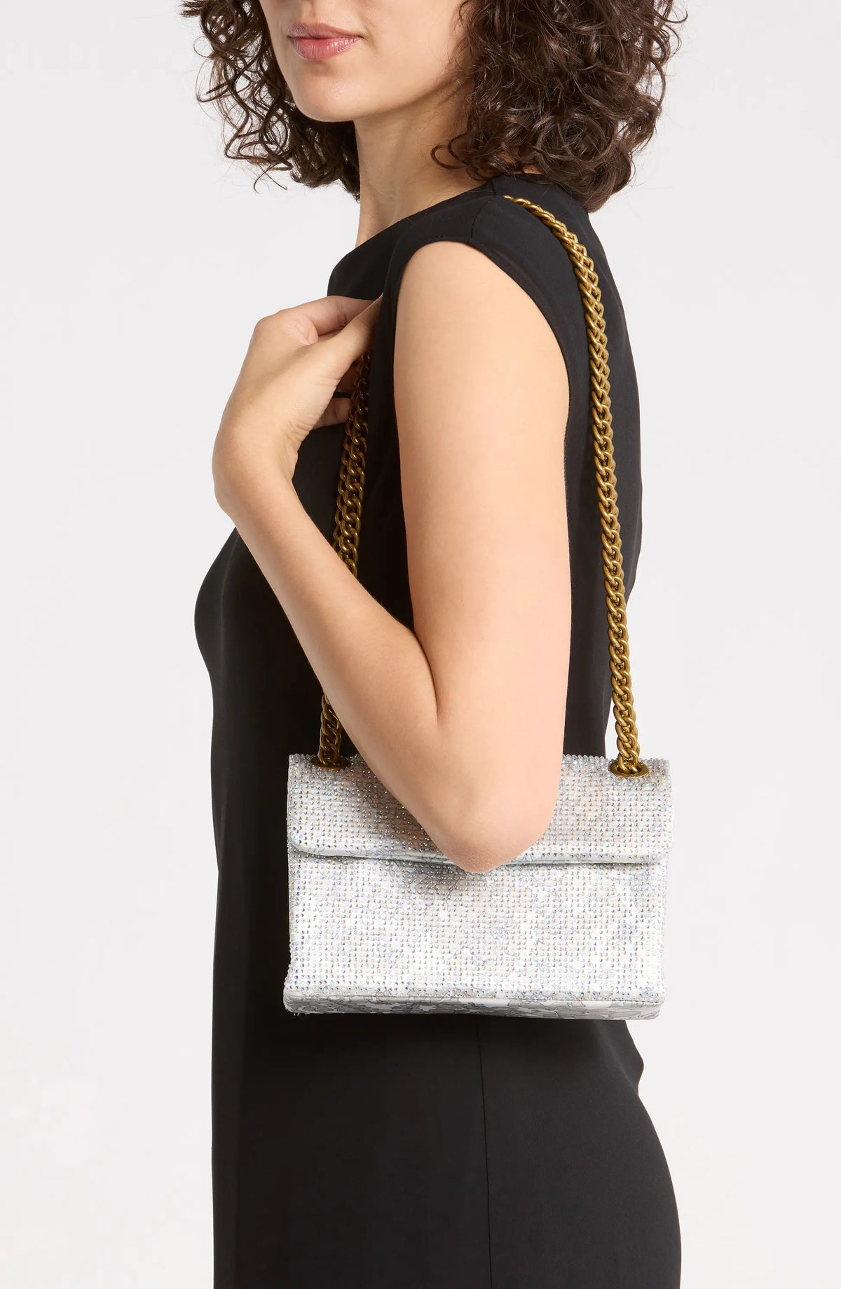 Mini Fabric Kensington Crystal Crossbody Bag
