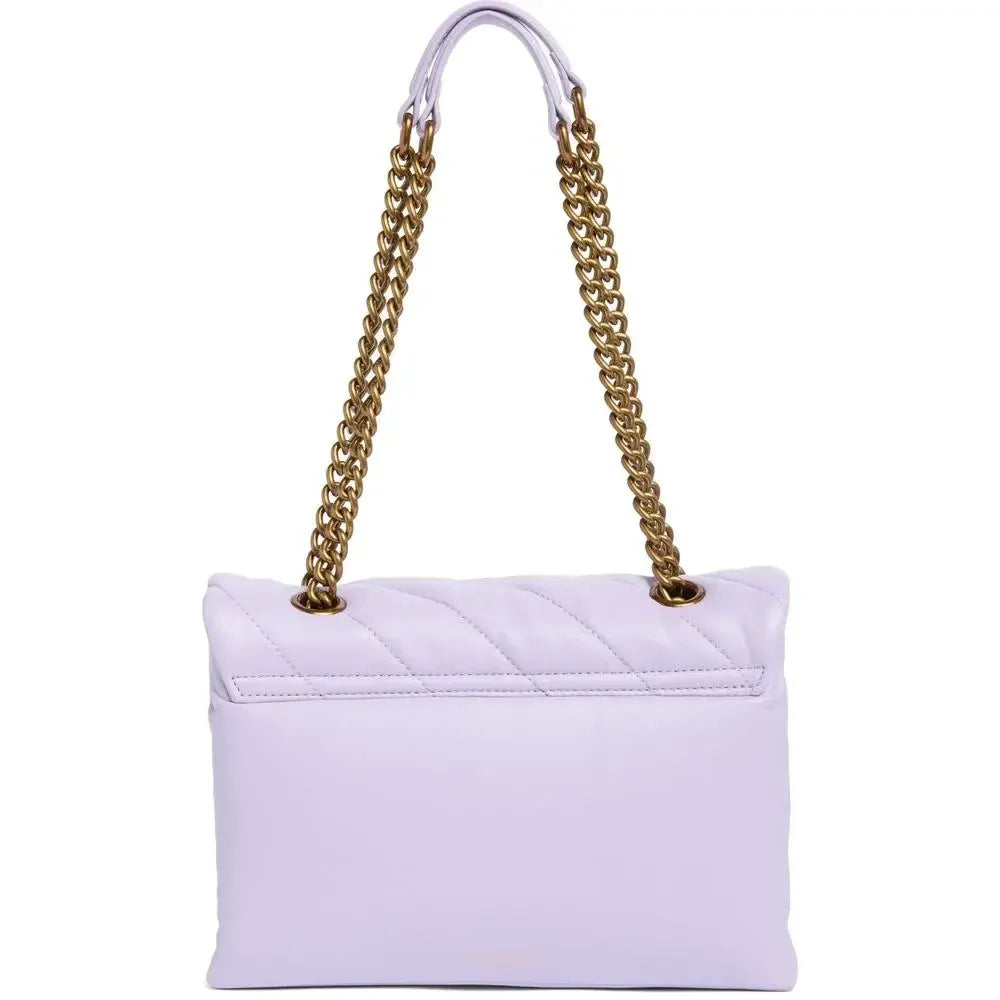 Kensington Quilted Leather Handbag - Lilac