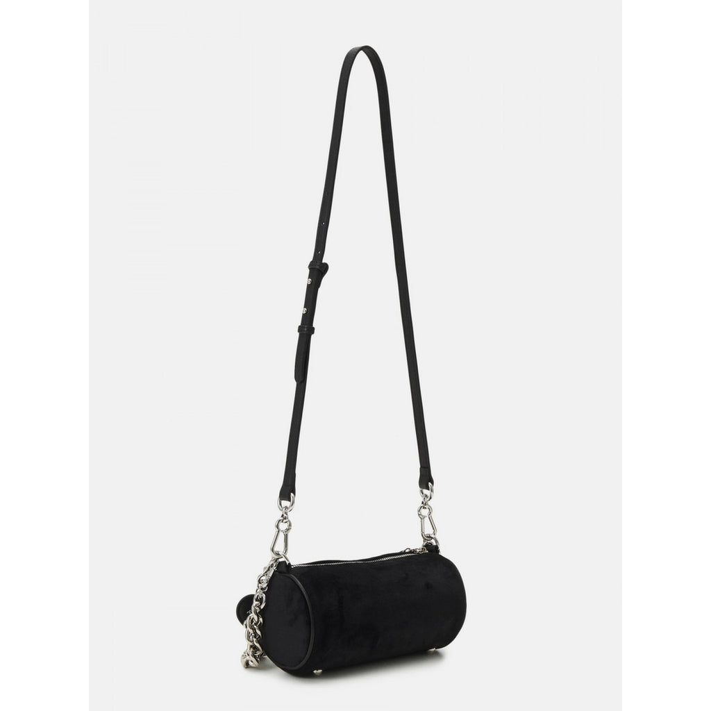 Juicy Couture Rhinestone Embellished Barrel Shoulder Bag - Black