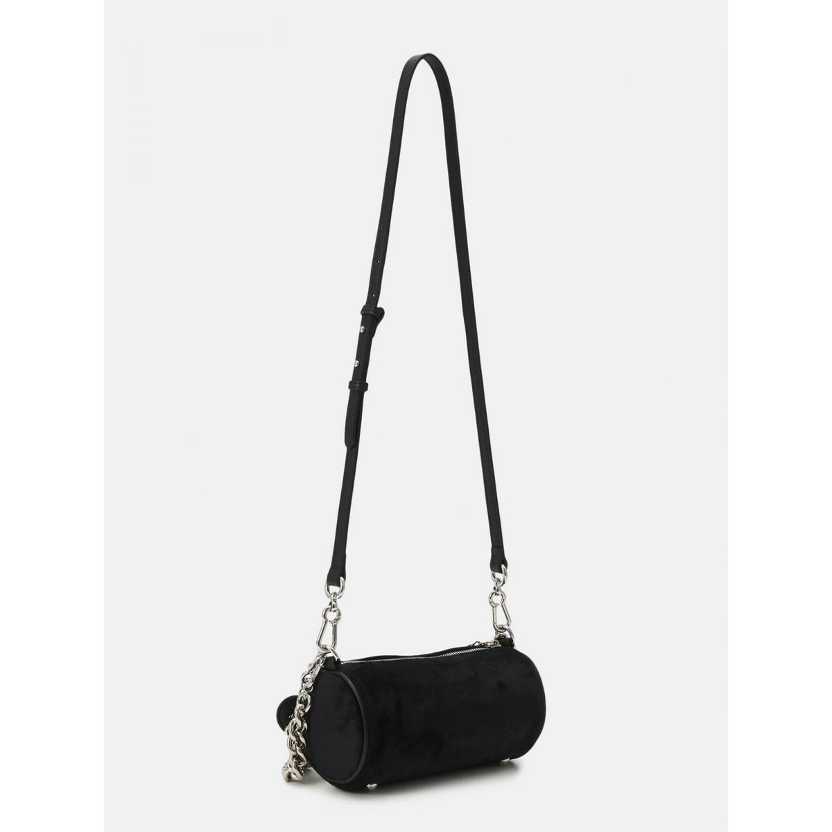 Juicy Couture Rhinestone Embellished Barrel Shoulder Bag - Black