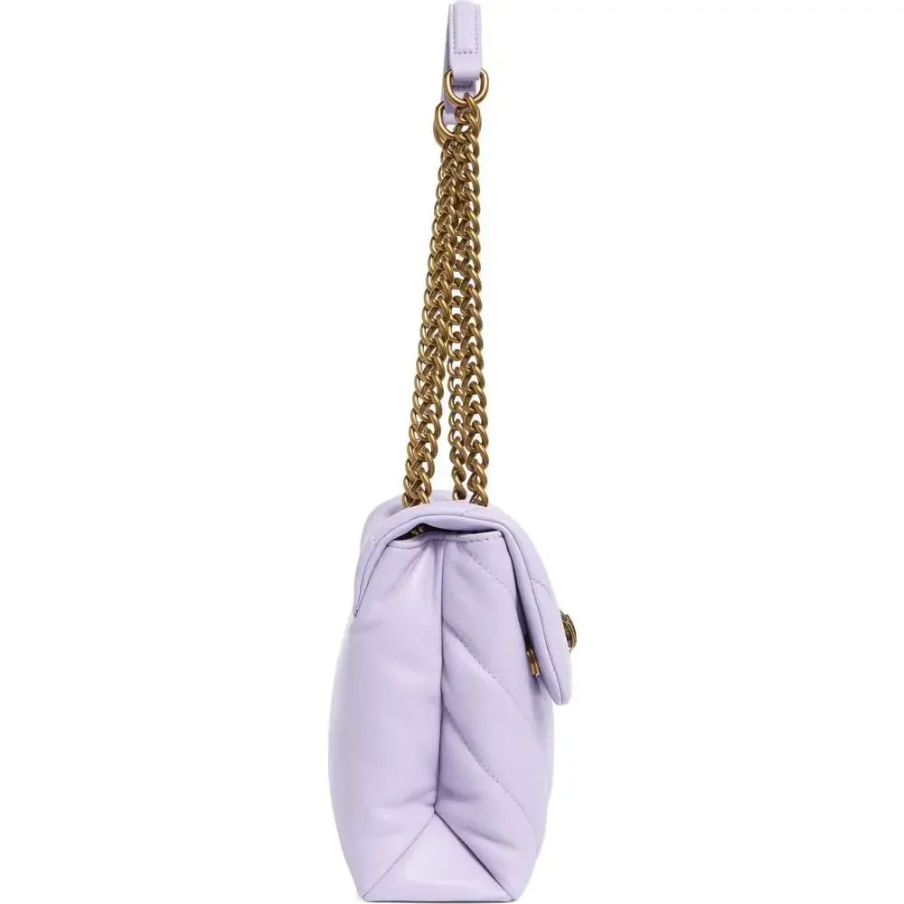 Kensington Quilted Leather Handbag - Lilac