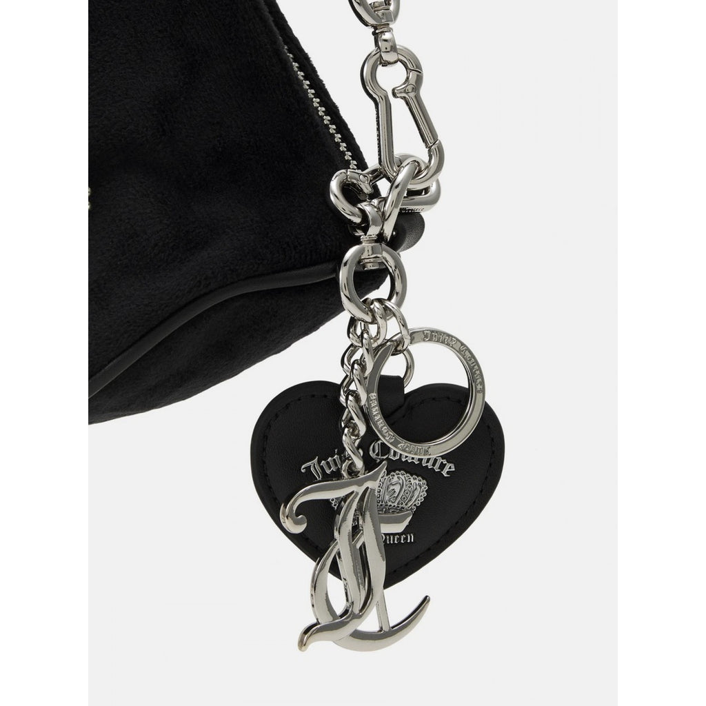 Juicy Couture Rhinestone Embellished Barrel Shoulder Bag - Black