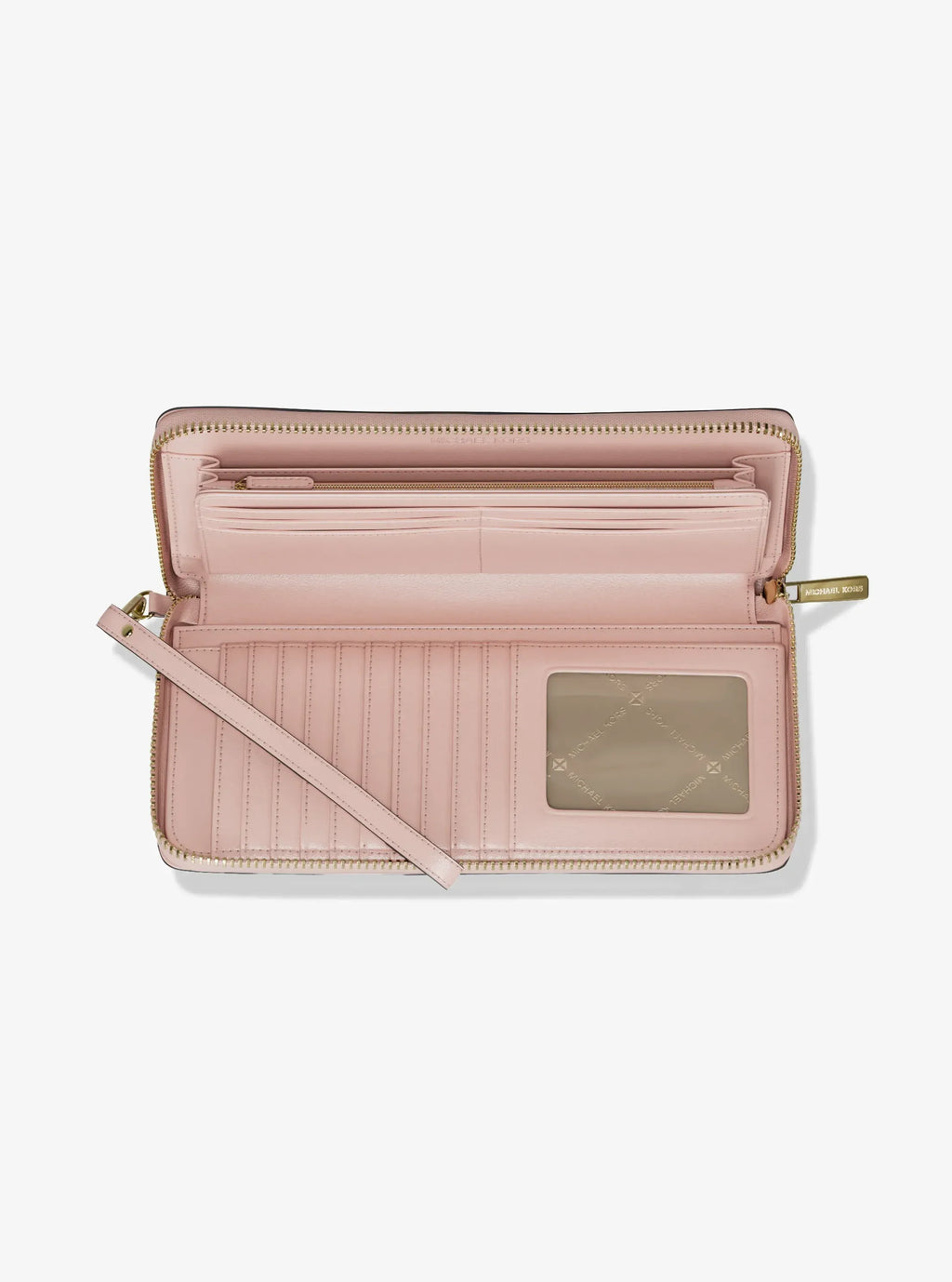 Jet Set Travel Large Signature Logo Continental Wristlet - Powder Blush