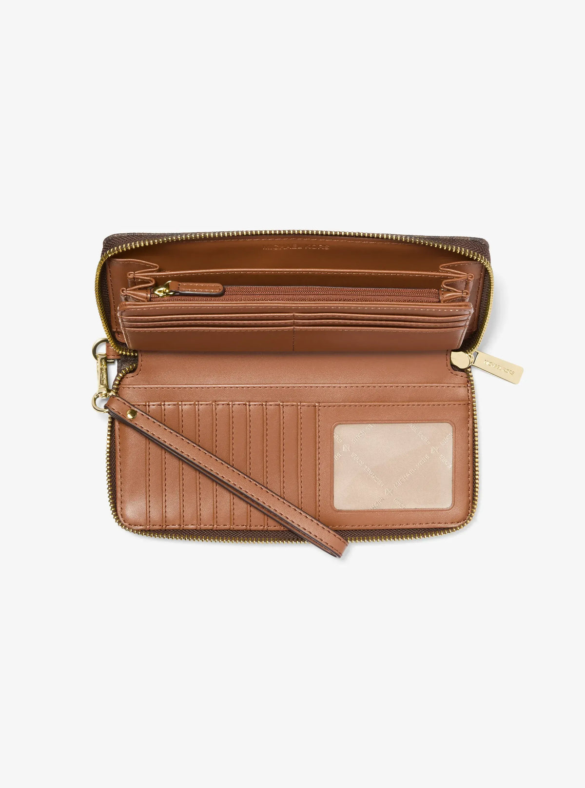 Jet Set Travel Large Logo Continental Wristlet - Brown