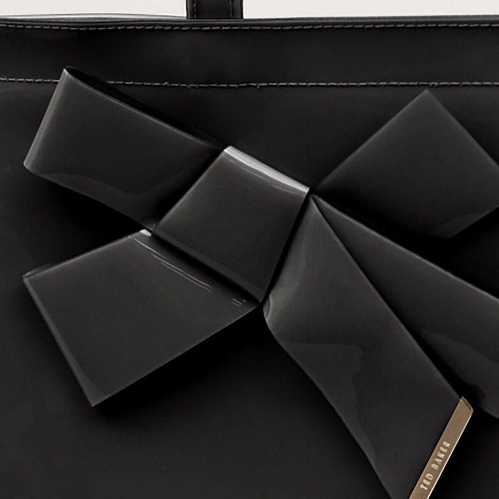 Small Knot Bow Tote Bag - Black