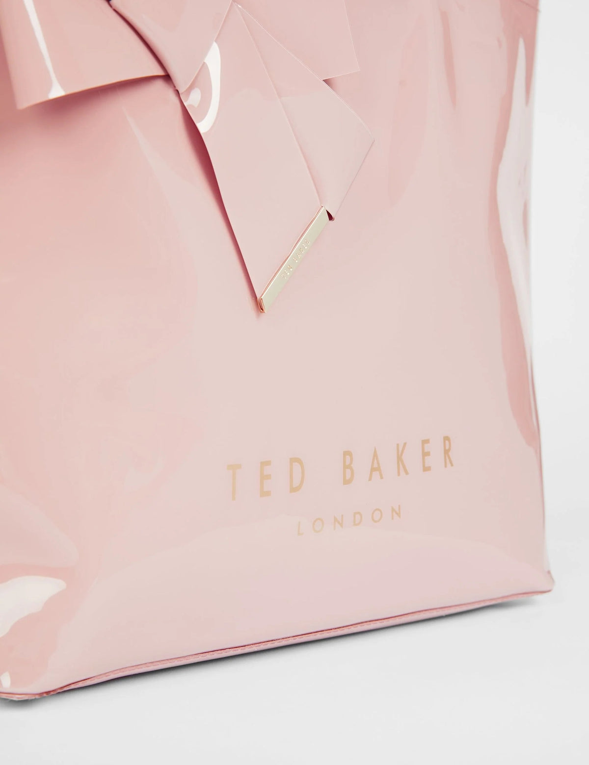 Knot Bow Vinyl Icon Tote Bag - Pale Pink