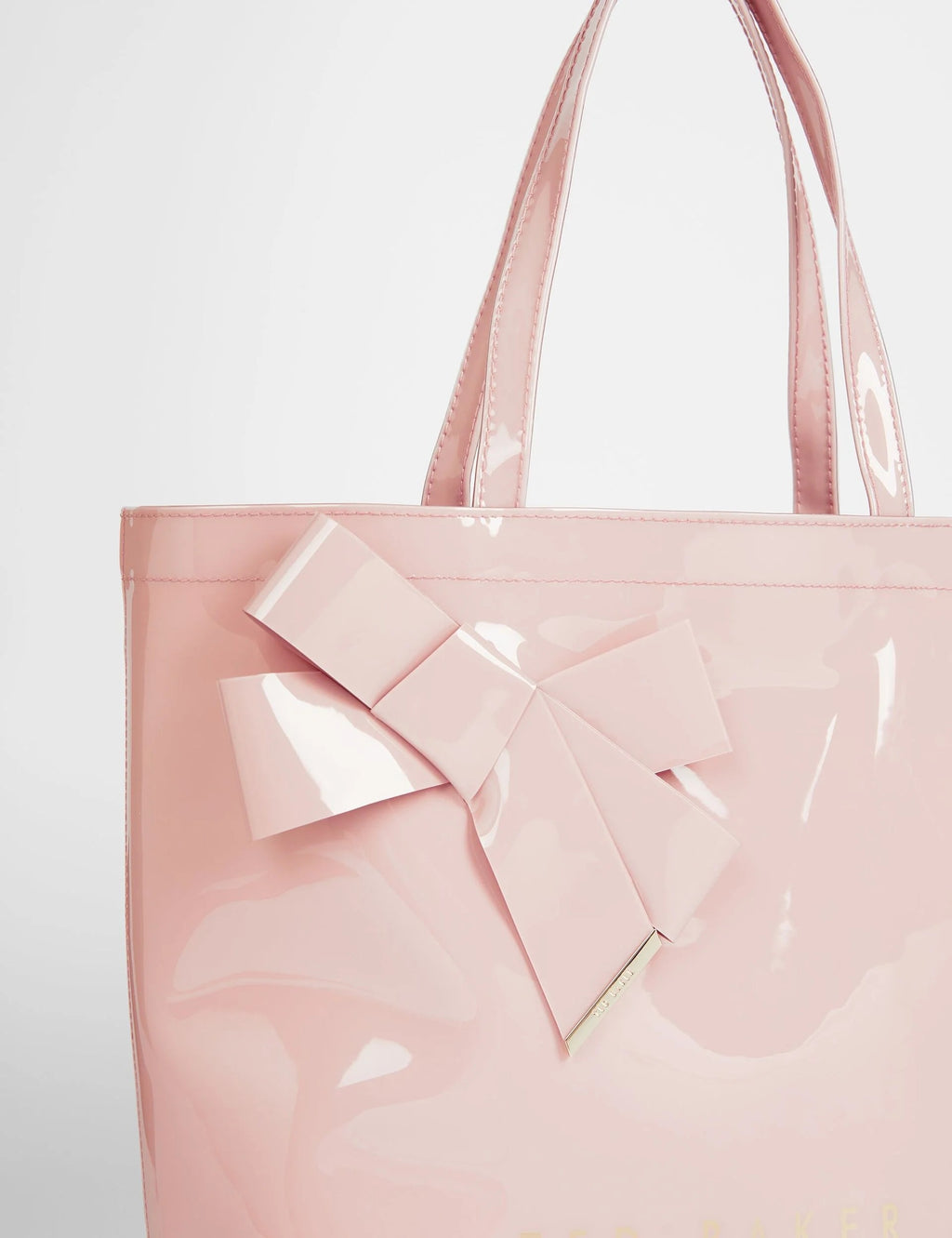 Knot Bow Vinyl Icon Tote Bag - Pale Pink