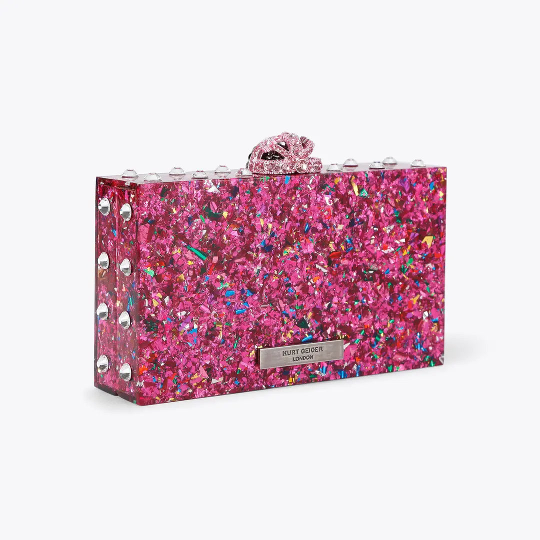 London Box Clutch Bag Pink